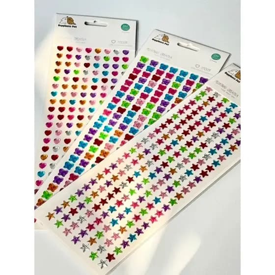 Adesivos de Strass 3D para Animais de Estimação – Decoração Colorida e Fofa