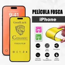Película Fosca Cerâmica Anti Digital para iPhone 11 12 13 14 15 16 17