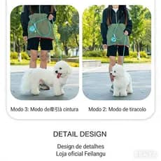 Coleira com Guia Dupla para Cães – Resistente, Ideal para Passear com Dois Cachorros