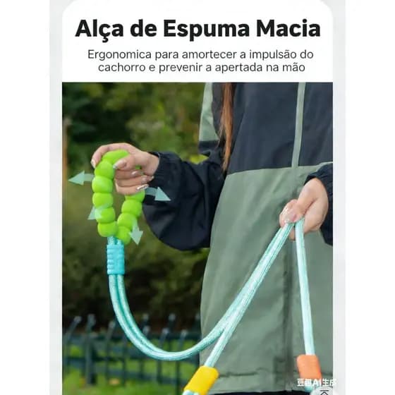 Guia Dupla Resistente para Cães – Passeio com Dois Cachorros.