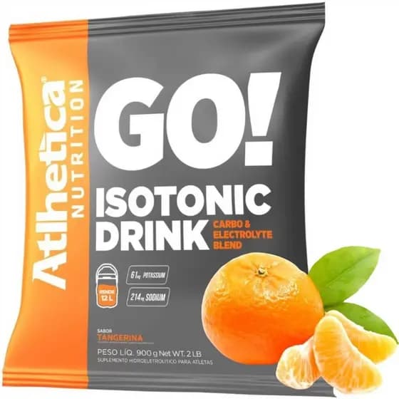 Carboidrato com Eletrólitos Go! Isotonic Drink Atlhetica 900g Isotônico em Pó