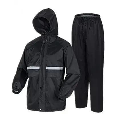 -Conjunto Capa De Chuva Roupa Para Motoqueiros Ciclistas  / Impermeável  Calça - Jaqueta  C/ Capuz  ( M / G /GG)