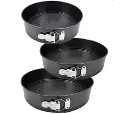 Jogo 3 Peças Forma de Bolo Torta com Fundo Removivel Redonda