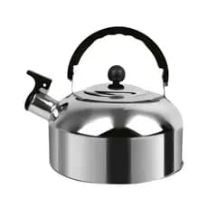 Chaleira Inox com Apito Ferve Rápido Fogão Gás Indução Elétrico 2 Litros