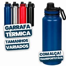 Garrafa Térmica Agua 850ml Grande Squeeze Inox Esportiva