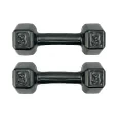 Par de Halter emborrachado de 3kg-Peso de Academia Musculação Pesinho Exercício