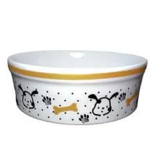 Comedouro Gatos Cachorros 2 Pote Ração Cães 330ml Porcelana