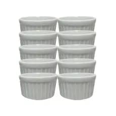 Kit 5 Comedouro De Porcelana Pequeno 90 ml para Pássaros