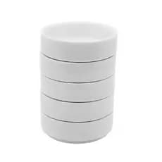 Kit 4 Porta Patê Molho Manteigueira Porcelana 8,5x2,8cm 70ml