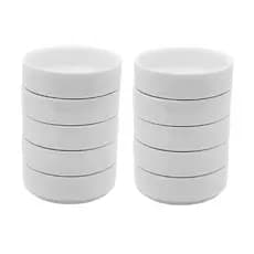 Porta patê 70 ml porcelana branco Porta manteiga kit 10 unidades