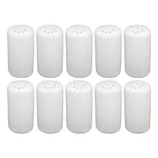 Kit 10 Saleiros de mesa em Porcelana Simples base Reta