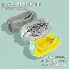Bolsa de Lavar Tênis Sapatos Malha Lavanderia Anti Deformação