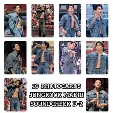 10 Photocards Jungkook Madri Soundcheck D-2 BTS Fanmade