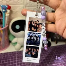 CHAVEIRO BTS 3 FOTOS C/ NOME FANMADE PERSONALIZADO