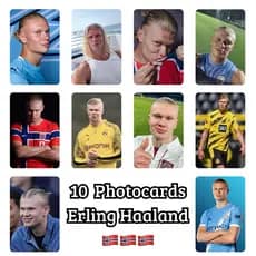 10 Photocards Erling Haaland Noruega Fanmade