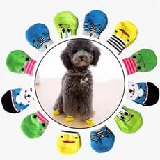 4 Pcs/Set Protetores De Patas De Animais De Estimação Meias De Malhas Suprimentos De Antiderrapantes Cobertura De Pés De Cachorro Antiderrapante Quentes
