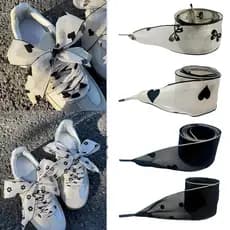 4cm De Largura Nó Borboleta Pequeno Floral Cadarço Bolinhas Reunindo Fio Streamer DIY Hepburn Estilo Bootlace