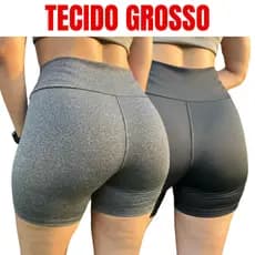 2 Shorts Legging Meia Coxa Reforçada Bermuda Curta Fitness Feminino Tecido Grosso Resistente Academia