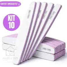 Kit Lixas de Unha Bumerangue Lavável 100/180 Boomerang Banana Alongamento Gel Fibrativo