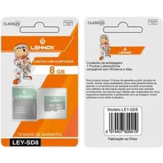 LEHMOX Cartão de Memória Micro SD Ultra Rápido 8GB LEY-SD8
