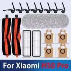 Para Xiaomi H50 PRO/OV42GL H50 Robô Aspirador De Pó Acessórios Escova Lateral Principal Mop Pano Filtro Saco Peças