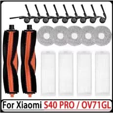 Para Xiaomi S40 Pro OV71GL Robô Aspirador De Pó Acessórios Escova Principal Lateral Filer Mop Saco Peças Reposição