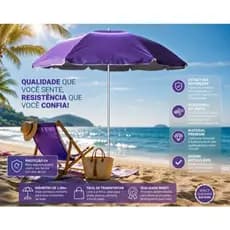 Guarda-Sol Articulável 2,40x2,20m Reforçado Alta Resistência Proteção UV- Wincy