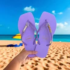 Chinelo Feminino do 33 ao 40 Slim Bico Quadrado Moda Praia Detalhe Borboleta Macio Leve Confortável ENVIO RÁPIDO