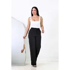 Calça Pantalona Alfaiataria Premium Com Bolso PROMOÇÃO
