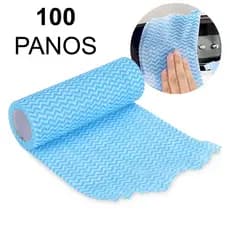 Rolo de Pano Descartável Perfex Multiuso 100/200 Folhas Lavanderia Pia Cozinha Limpa e Seca
