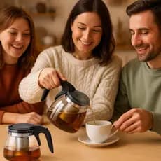Bule Chaleira Vidro Resistente Ferver Água Aquecer Café Chá Jarra Transparente Tampa Segura