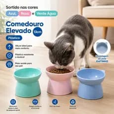 Comedouro Elevado Cachorro e Gato Filhote, Pet, Animais de Estimação Alimentação, Pote de ração