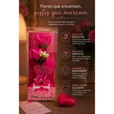 Buquê de Flores Enfeite Decorativo Elegante Casamento, Presente, Anivesário, Dia das Mães, Namorados