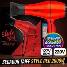 Secador Taiff Style Red 2000w 127v - 220v
