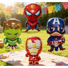 Kit c/40/50 balões metalizado homem aranha corpo mede 80 cm/ Decoração