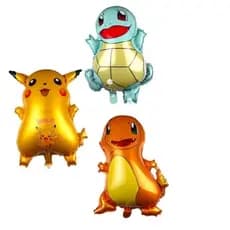 Kit c/10 balões metalizado  pokemon mede 55 cm