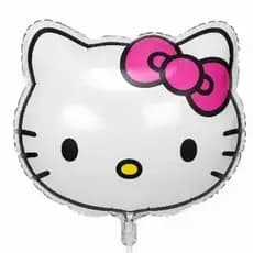 🎀 Balão Metalizado Hello Kitty  cabeça 48cm Decoração Festa Infantil Kit com 10 ou 50 Unidades 🎀