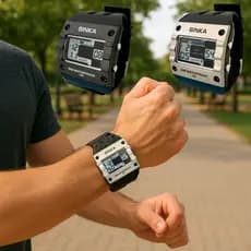 Relógio masculino a prova d'água esportivo digital calendário cronômetro alarme iluminação led