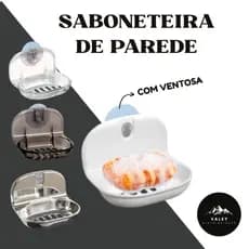 Saboneteira de Parede Com Ventosa - Não precisa Furar