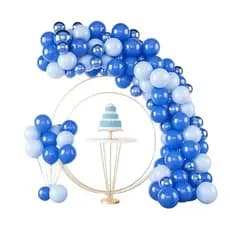Kit 125 Peças Balões Arco Festa Azul Balão Aniversário Decoração