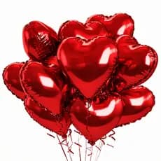 kit decoraçao balao festa coraçao vermelho 45 cm  10/20/50 unidades aniversario