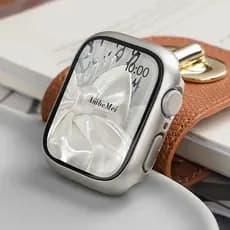 Apple Watch Capa case Bumper Vidro Temperado compatível smartwatch tanmanha 38/40/42/44mm Acrílico com película 2 em 1