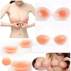 Sutiã adesivo de silicone invisível e leve para aumentar e levantar os seios