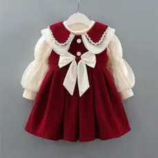 Pronto estoque Meninas vestido conjunto de duas peças outono inverno novo estilo moda bebê vestido de um ano manter quen
