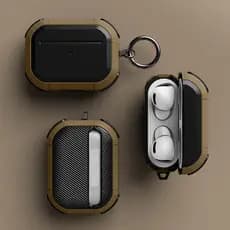 Capa De Fone De Ouvido Estilo Thunder Armor Para AirPods 4 Pro Pro2 Anti Arranhões À Prova De Choque Com Chaveiro TPU Du