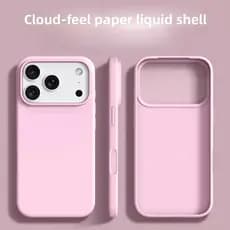 Capa De Telefone De Silicone Líquido Com Sensação De Pele Ultrafina Para iPhone 17 16 Pro Max Botão De Toque Lateral Cai