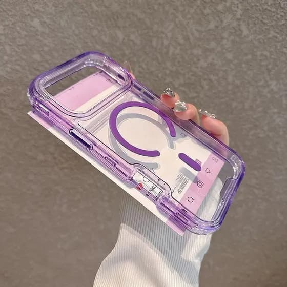 Capa De Telefone Magnética 3 Em 1 Removível À Prova De Choque Para iPhone 17 11 12 13 14 15 16 Pro Max Plus Air Caixa Fl