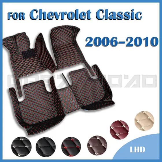 Tapetes De Carro Para Chevrolet Classic 2006–2010 2007 2008 2009 Almofadas De Pé Personalizadas Acessórios Interiores