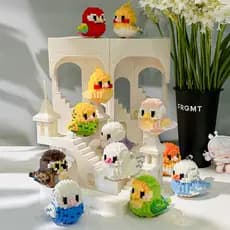 Frete Grátis Pequenos Blocos De Construção De Partículas Brinquedos Educativos Montagem Animal King Kong Pássaros Papagaios Crianças Meninos Meninas Decoração