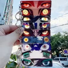 Chaveiro De Cartão Transparente Demon Slayer Eye Anime Acrílico Charme Zenitsu Muichiro Kanroji